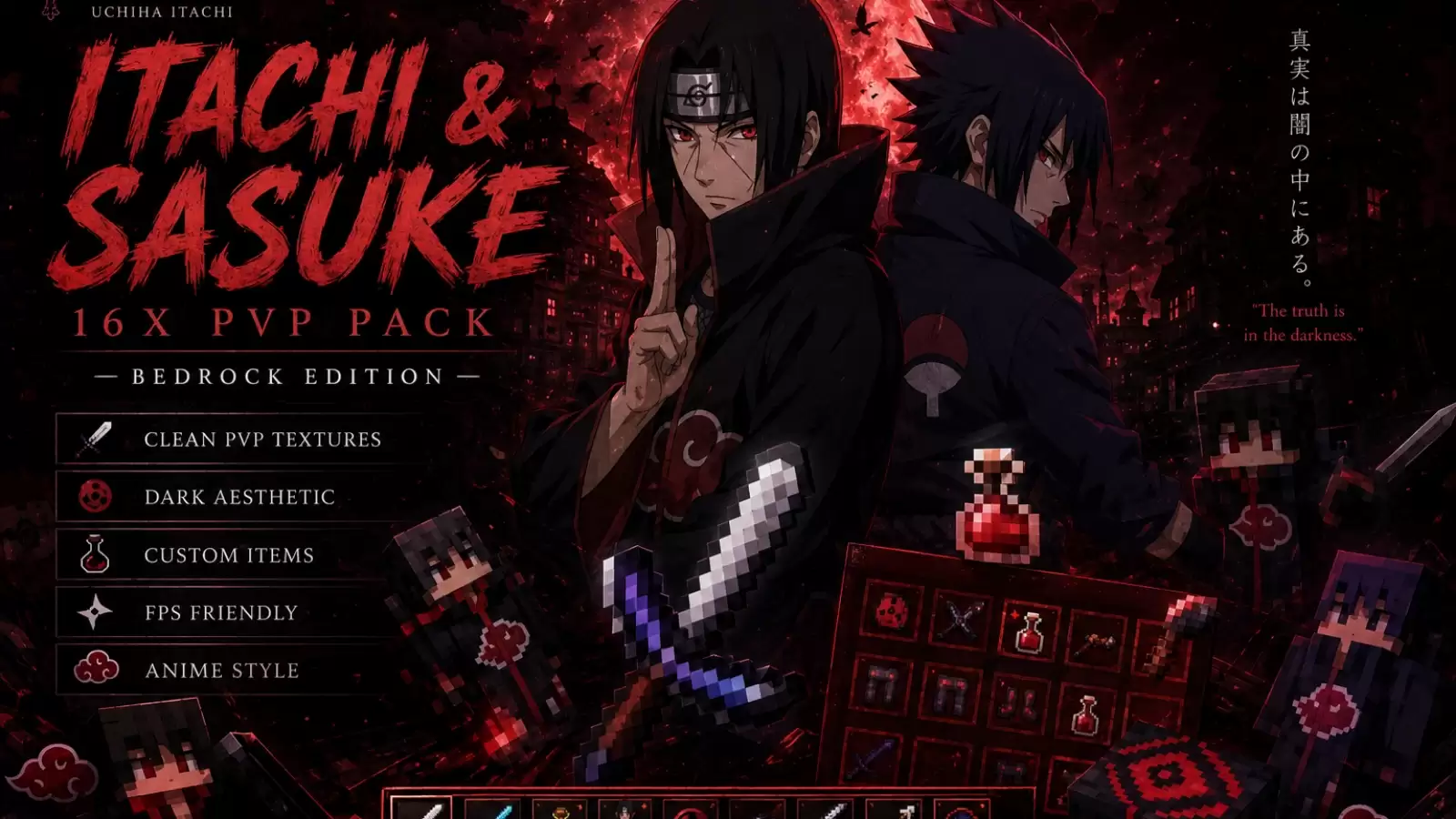 Gallery Image 1 for 🔴 Itachi Uchiha  PvP Pack on PVPRP